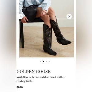 Golden Goose Wish Star Tall Cowboy Boots